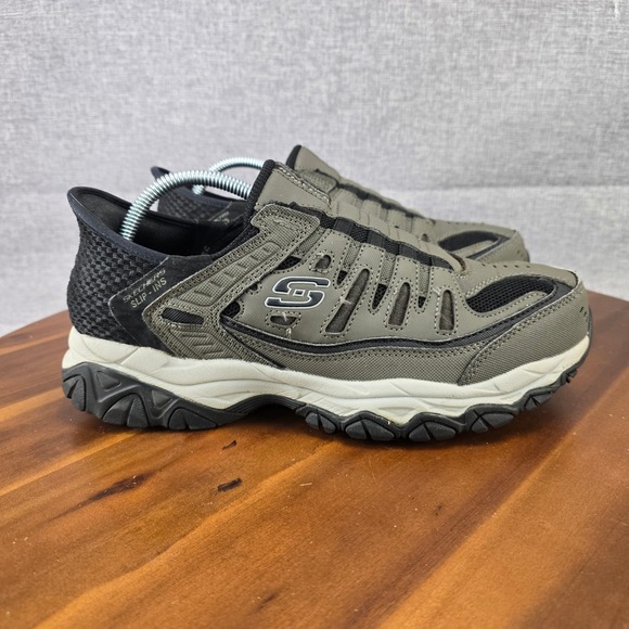 Skechers Other - Skechers Slip Ins Mens Athletic Shoes Size 8.5 Brown Mesh Air Cooled